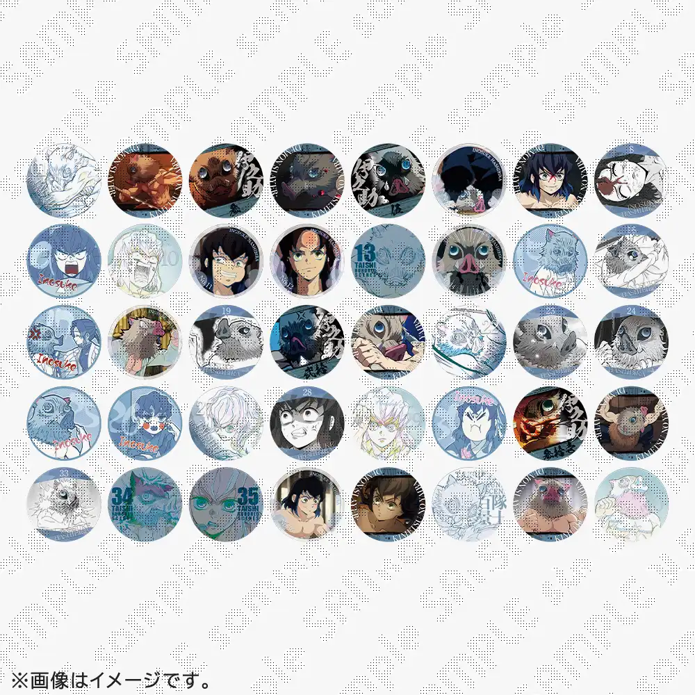 鬼滅の刃　隊士百景「嘴平伊之助」～エモーショナル缶バッジ40～（ランダム40種）